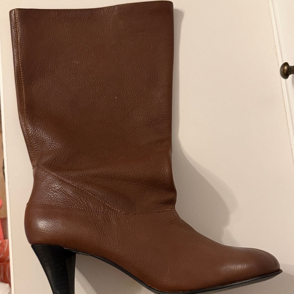 Saks Fifth Avenue Brown Heeled Boots